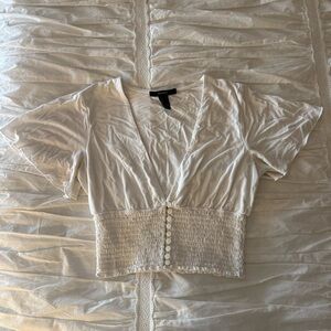 Forever 21 White Button Up Blouse